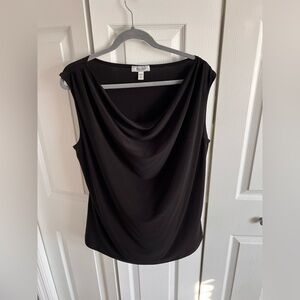 dressbarn Black Cowl Neck Blouse